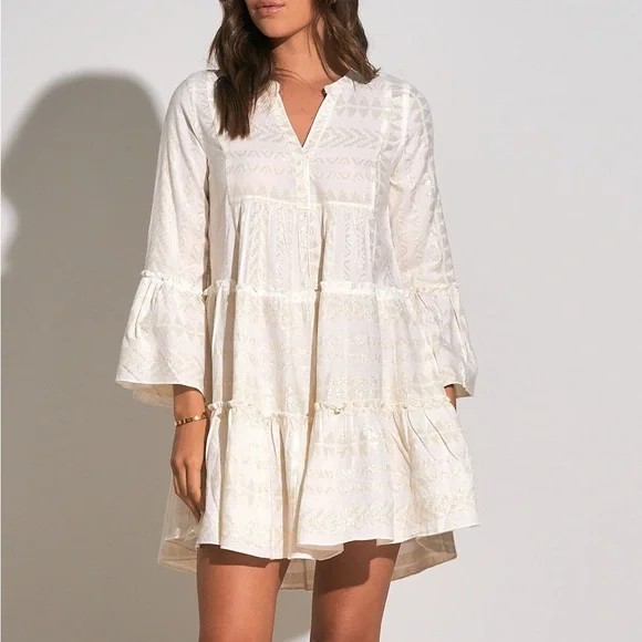Elan Cream Boho Dress - Picture 1 of 9